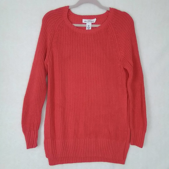 LOGG by H&M Loose Knit‎ Open Side Sweater Size Small in Red - Picture 1 of 13
